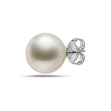 9-10mm Natural Color White South Sea 14k Gold Stud Earrings