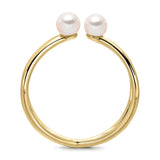 14k Yellow Gold 4-4.5mm Akoya Pearl Orbit Ring