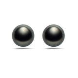 9-10mm Natural Color Tahitian Pearl 14k Gold Stud Earrings