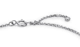 14k White Gold Diamond Heart Bracelet