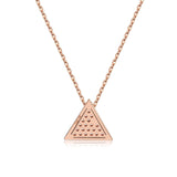 14k Rose Gold Diamond Stud Necklace