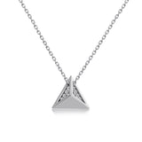14k White Gold Diamond Stud Necklace