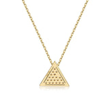 14k Yellow Gold Diamond Stud Necklace