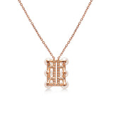14k Rose Gold 4.5-5mm Akoya Triple Row Necklace