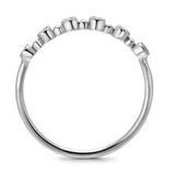 14k White Gold Diamond Stackable Ring