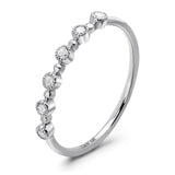 14k White Gold Diamond Stackable Ring