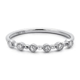 14k White Gold Diamond Stackable Ring