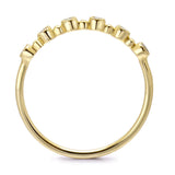 14k Yellow Gold Diamond Stackable Ring