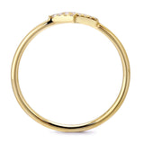 14k Yellow Gold Diamond Arrow Stackable Ring