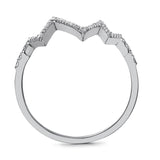 14k White Gold Diamond Heartbeat Ring