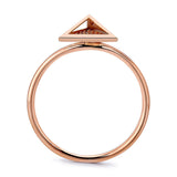14k Rose Gold Diamond Stud Ring