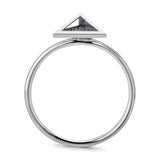 14k White Gold Diamond Stud Ring