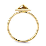 14k Yellow Gold Diamond Stud Ring