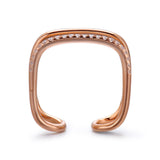 14k Rose Gold Diamond Double Geo Ring