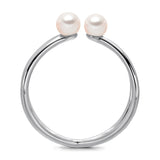14k White Gold 4-4.5mm Akoya Pearl Orbit Ring